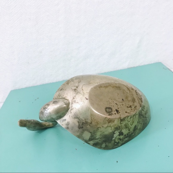 Vintage Solid Brass Duck Trinket Tray - Picture 2 of 4